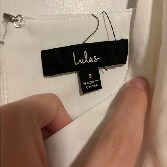 Elegant White Spaghetti Strap Dress - Picture 3 of 5